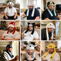 light-up hat that can be pinched and the ears can move. children's hat toy. cartoon light-up gift. adult winter hat