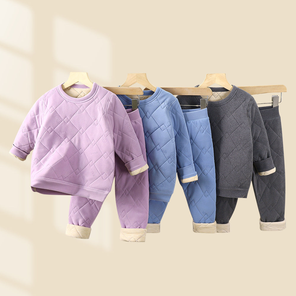 Kids school uniform handy gadgetfall and winternew arrival three-layer quilted cotton boys' cotton coat fleece-linedthickened inner layer girl's cotton jacket type a
