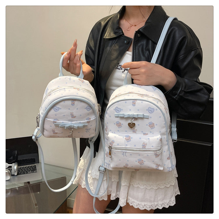 Cross-border Korean version backpack women's leisure large-capacity student schoolbag campus style trend texture light travel backpack