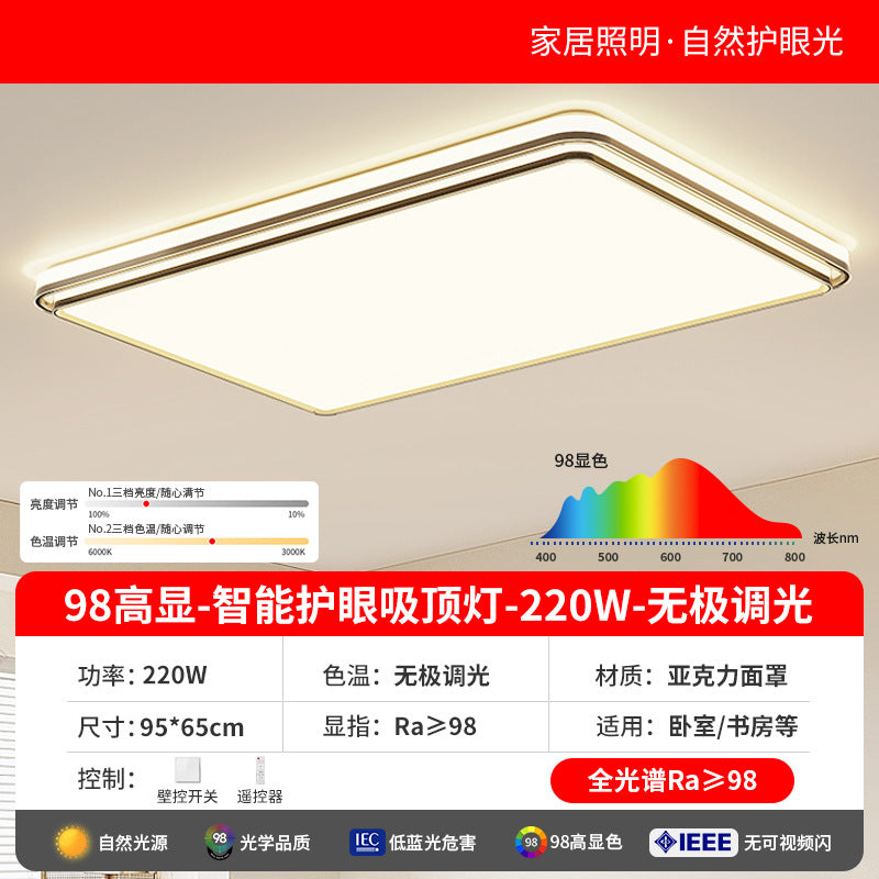 Full spectrum led eye-care ceiling light - modern minimalist ultra-thin bedroom fixture - master bedroom 2025 new round design