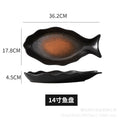 Fish plate ceramic steamed fish plate creative fish plate for home chopped pepper fish head special new arrival large fish plate wholesale