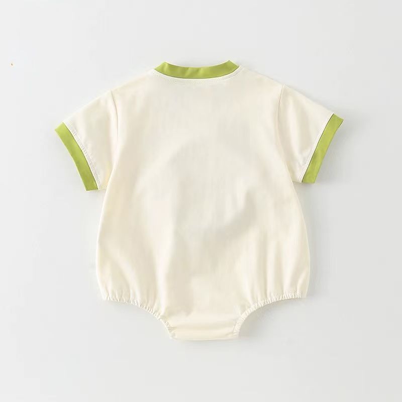 Summer outwear short sleeve haha super cute baby summer clothes one-piece baby boy thin clothes climbing suit one-piece