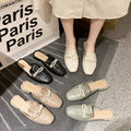 2025k-stylefashion half slippers for women summeroutwear baotoupopular lazy flatseasiest for match slip-on women's slippers summer