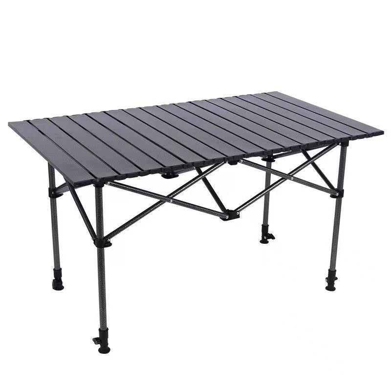 Outdoor table and chair set - foldable & portable picnic table - aluminum alloy roll-up table - camping table set - picnic supplies & gear
