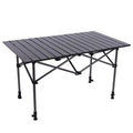 Outdoor table and chair set - foldable & portable picnic table - aluminum alloy roll-up table - camping table set - picnic supplies & gear
