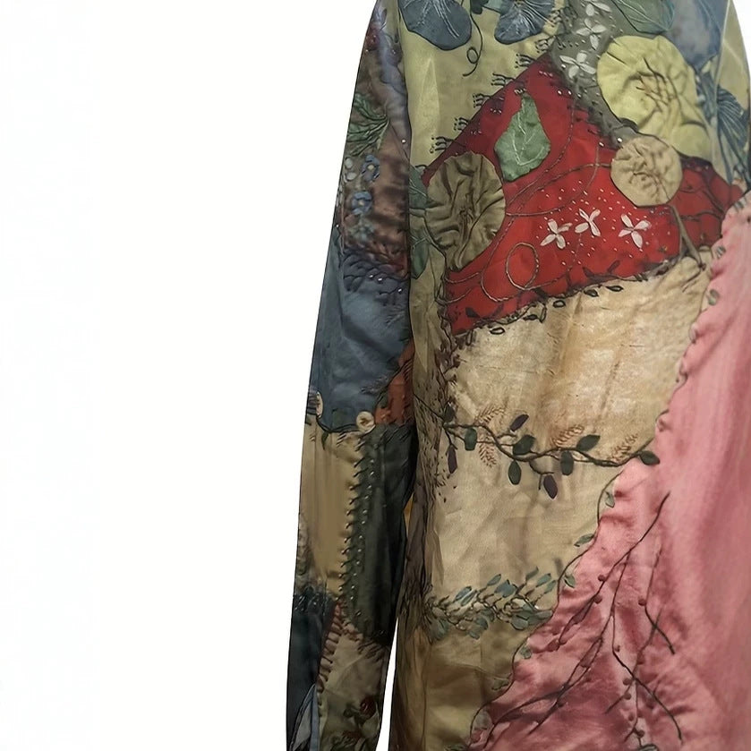 wholesale women's long-sleeved shirts, trendy all-season shirts with popular cross-border print designs, dropshipping available