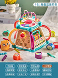 Baby multifunctional hand drum toy educational early education baby seven hexahedral music drum batch send gift