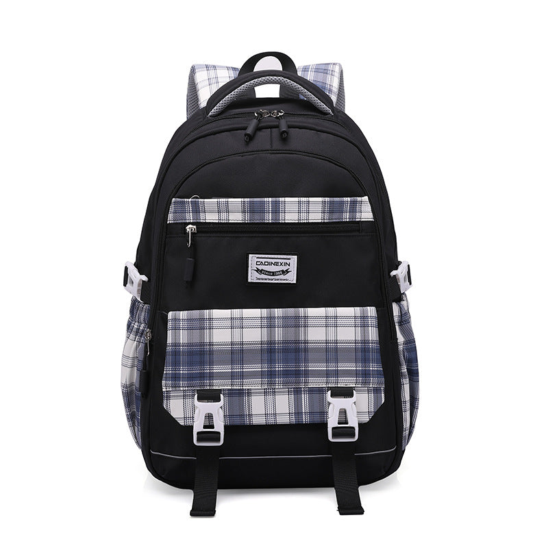 New junior high school student schoolbag, student backpack, large capacity backpack, high school student, middle school student schoolbag, high value and dirt resistance