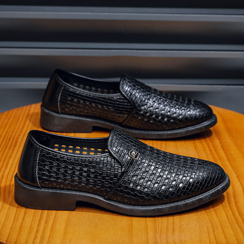 Genuine soft leather men's leather shoes summer leather sandals men's hollow-out clogs soft leather casual leather sandals breathable men's shoes