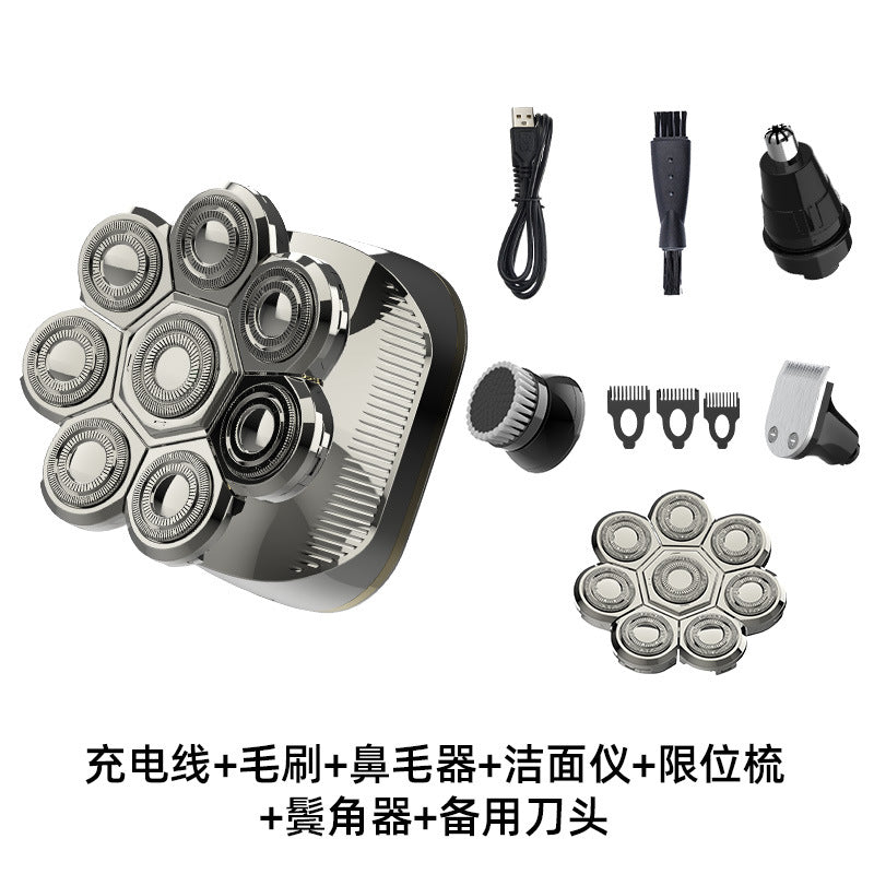 Bald machine male 8-head bald handy gadget shave bald head whitening special shaving hair hairdressing electric razor