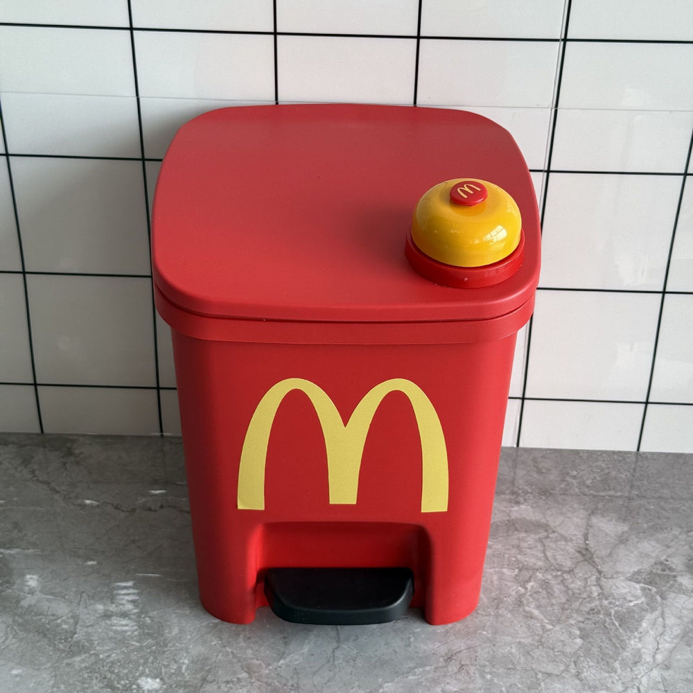 Maimai trash can with lid, cute and childlike, for home, living room, bedroom, silent, large capacity, bathroom, kitchen