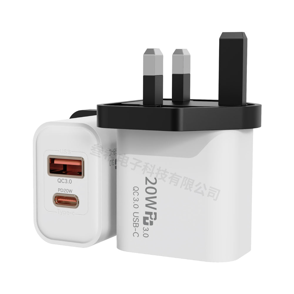 pd20w charging head dual-port charger european standard ce certification a+c full power suitable for apple fast charging head