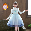 Elsa dress girls new arrivalknittingsweaterkids elsa skirt 3-14 years old dressfall and winter style birthday