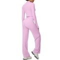 Cloud-feel quick-dry zip-up yoga set - high-waisted, slim-fit, outdoor casual running & fitness activewear for women