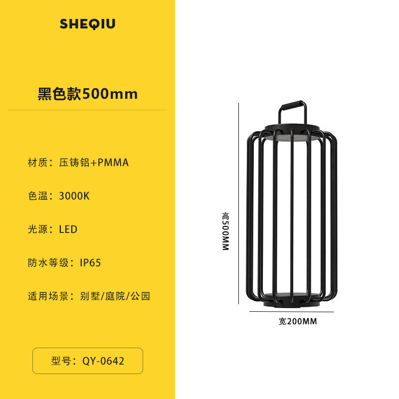 Outdoor waterproof modern solar garden lights artistic cage lights landscape lighting for gardens, villas, and portable use