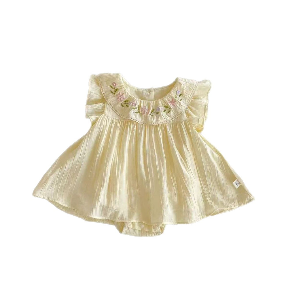Summer baby girl romper dress - lightweight, sweet, and cute dopamine summer outfit