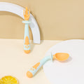 Kids feeding tableware baby spoon learning to eat curved fork spoon suit twisted food spoon maternal and infant products wholesale