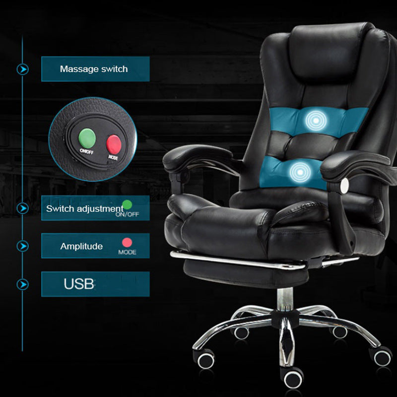 Modern office luxury comfort executive chair - reclining manager's chair - executive desk chair - black business chair