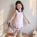 Girls' summer dress  new kuromi kids cotton dress, stylish preppy cartoon skirt, trendy