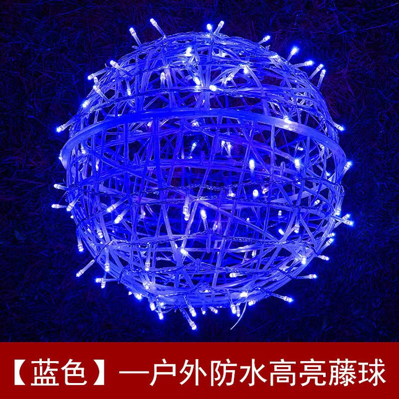 LED outdoor hanging tree vine ball lights flashing lights string lights Gypsy round ball lights Christmas street lighting decorative lights