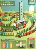 Green - gift box set [320 dominoes + magazine + roadblocks] - batteries included