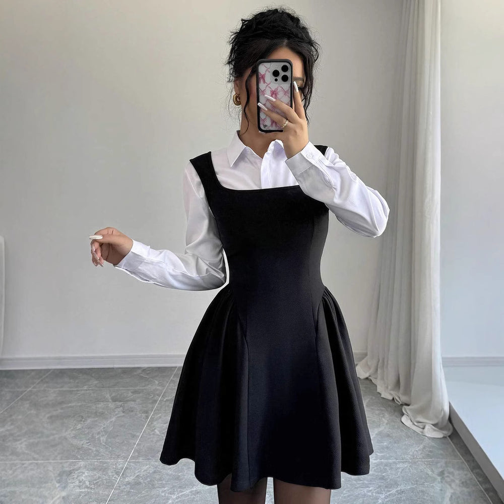 Amazon solid color mini dress - square neck sleeveless sexy bandeau casual women's dress