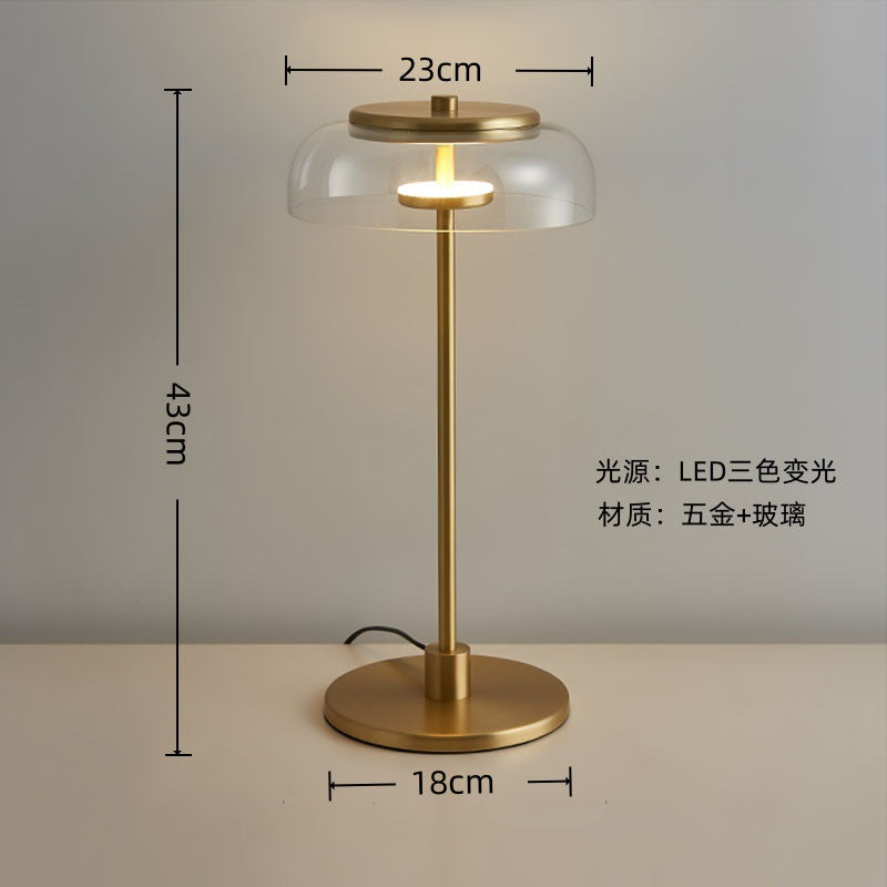 Modern minimalist glass table lamp - nordic style, light luxury design for master bedroom, living room, bedroom bedside - soft decoration design accent table lamp