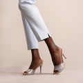 2026 summer transparent pvc stiletto heel slippers women's european and american style pointed toe open toe sandals women's shoes leg-lengthening