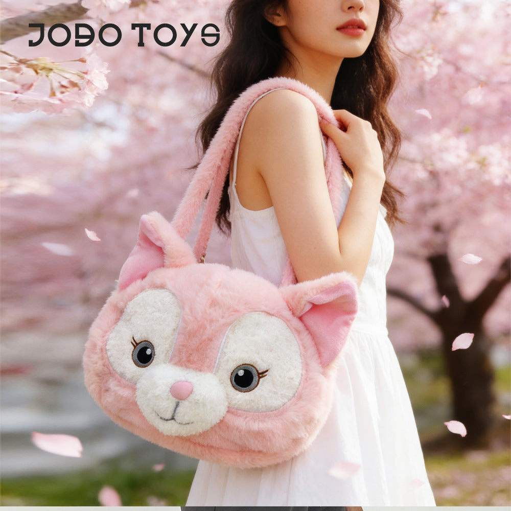Cartoon plush crossbody bag: instantly turn heads and dominate the scene! overflowing with girly charm, it's irresistibly cute