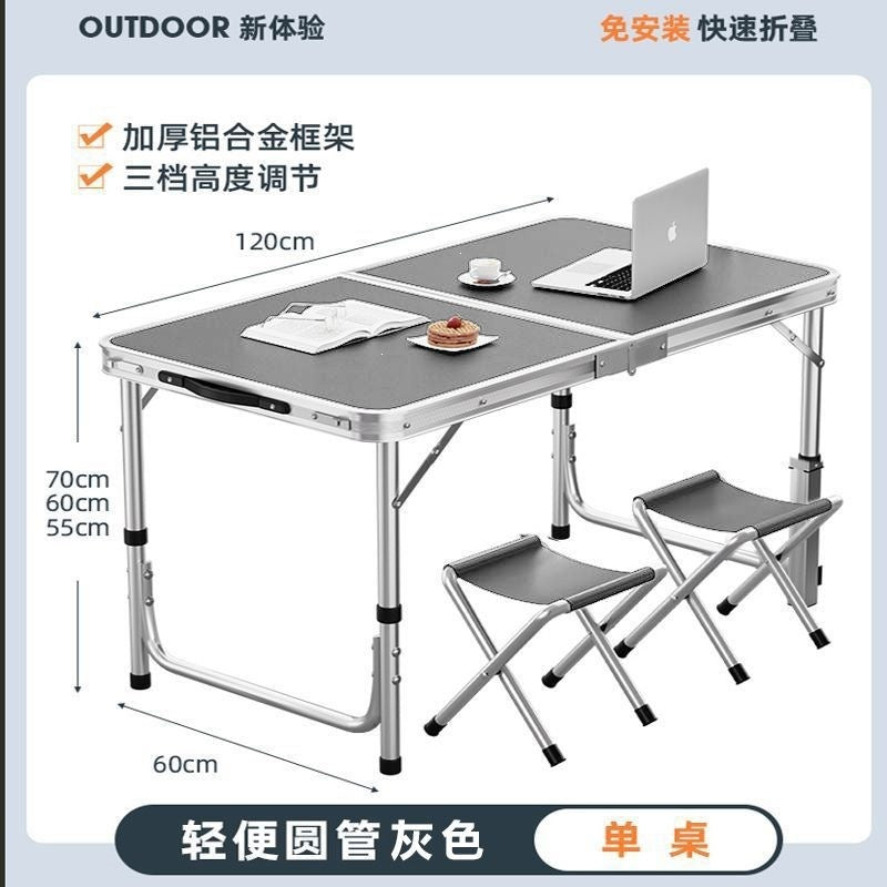 Outdoor foldable table night market stall casual table for home foldable dining table and chair portable street stall rectangular table