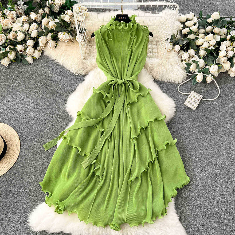 export elegance miyake pleated dress skirt pleated long heavy industry pleated classy exquisite dress for women