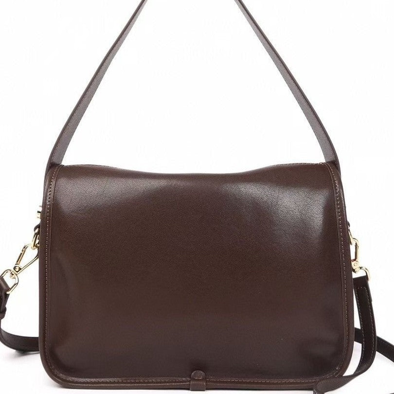 Suede leather messenger bag - 2024 autumn/winter new women's bag, fashionable retro style, large capacity shoulder & crossbody bag