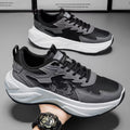 Men's athletic shoes - 2026 spring collection - leather, waterproof, thick-soled, height-increasing, casual sneakers for students