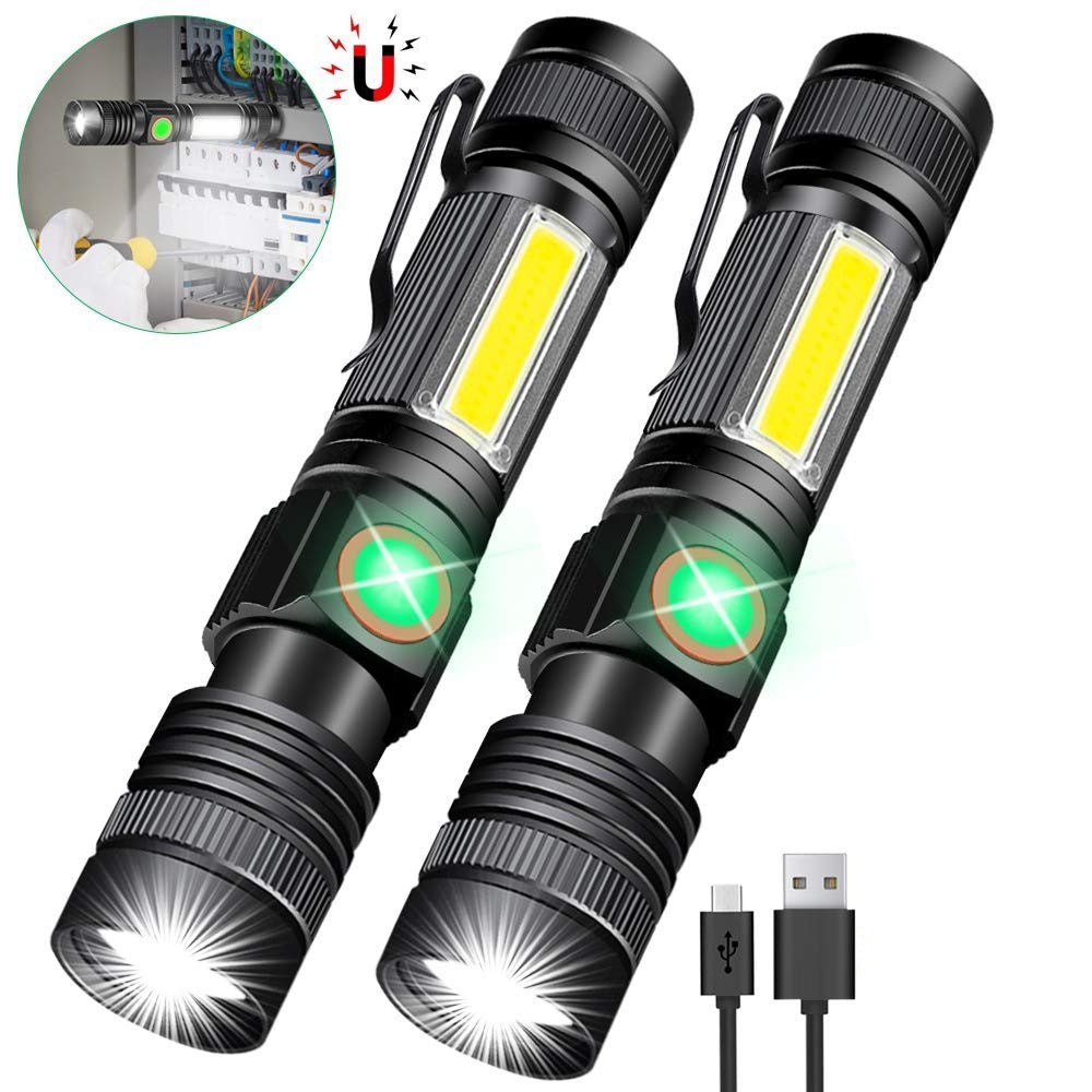 Cross-border XHP50 flashlight, zoom power display USB charging strong light flashlight T6 flashlight