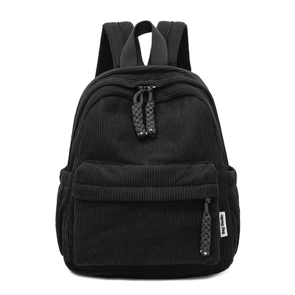 Winter corduroy small backpack female 2025 new student casual velvet backpack ins Mori small backpack