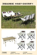 Off-white center table + 4 white moon chairs
