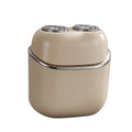 Floating magnetic dual-blade electric shaver - induction, portable, mini, car-mountable, full body washable