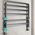 No punching gun gray towel storage rack bathroom space aluminum bath towel rack bathroom bathroom hardware pendant suit