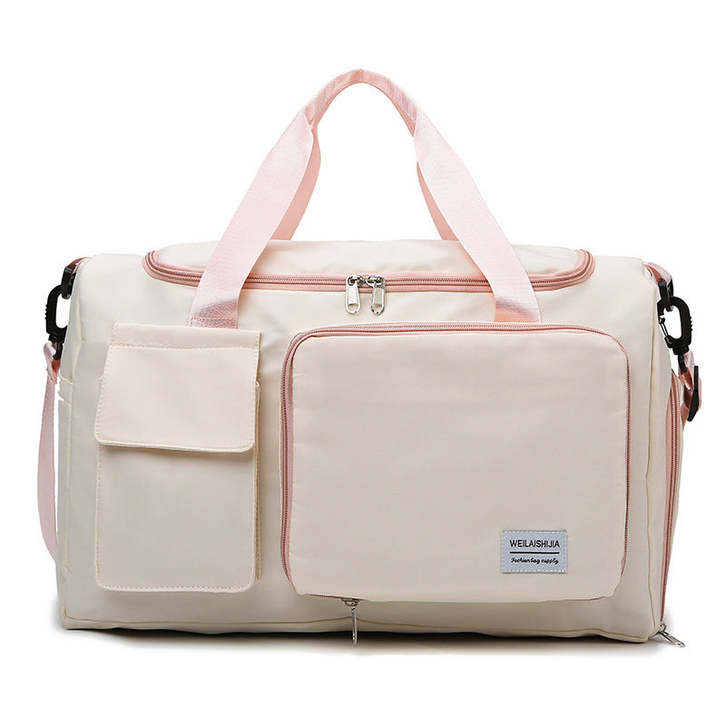 New foldable large-capacity short-distance travel bag, wet and dry separation fitness bag, swimming bag, hand luggage bag.