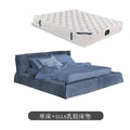 Italian normcore paris bed designer down soft bag nubuck leather master bedroom accessible luxury double leather bed