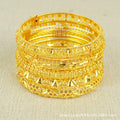 Gold plated bangle ethiopian women's luxury sparkling bracelet middle eastern wedding dubai bridal party gift