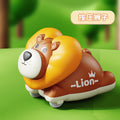 Press the cute little car [brown little lion]