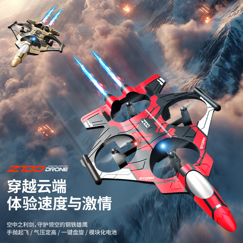 z100 quadcopter combat drone - four-axis with lights, stunt capabilities, hovering, and altitude hold - remote control aircraft at a low price