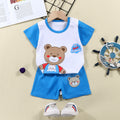 summer new arrival: 100% cotton kids' short-sleeve t-shirt and shorts set - korean style infant and toddler two-piece outfit