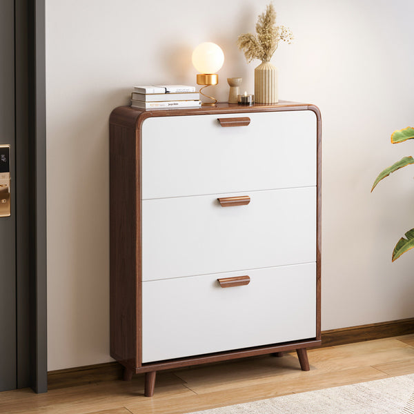 Thin shoe cabinet behind the door, extremely narrow tipping bucket type, large-capacity entrance cabinet for storage, simple shoe rack in the corridor outside the corridor