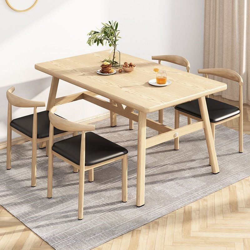 Rectangular table and chair combination casual small apartment dining table suit dining table and chair for home dining table and chair catering merchant