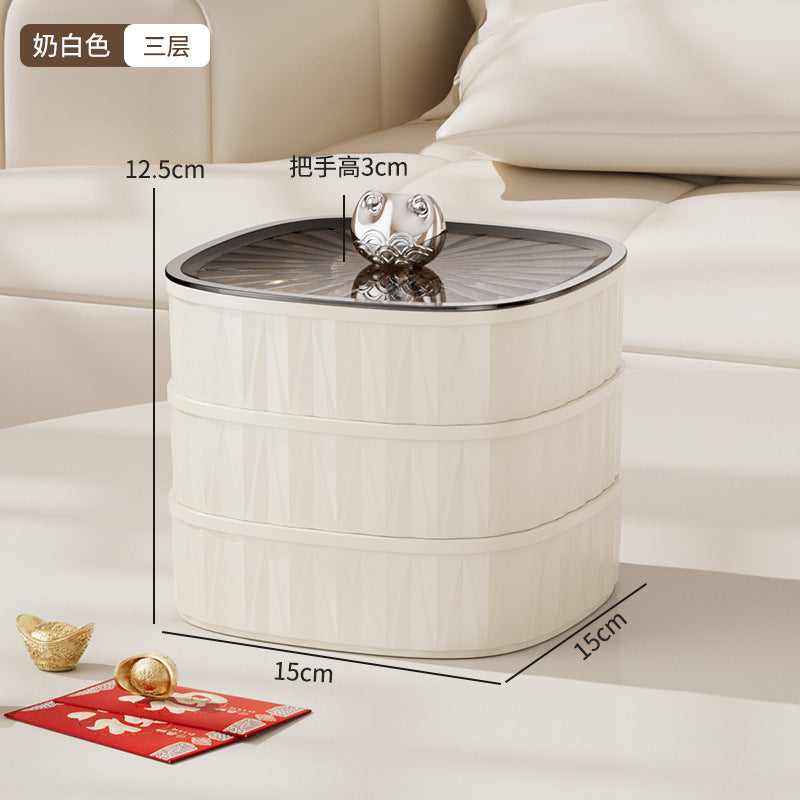 Luxury sealed fruit bowl - premium 2025 design for home living room coffee table - candy & snack display, dried fruit storage box