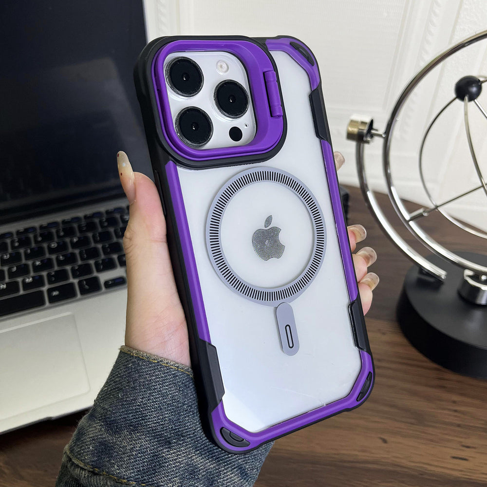 Jia gu shield multifunctional magnetic stand compatible iphone 16 drop-proof phone case with lanyard for apple 15 & 14 (cross-border)