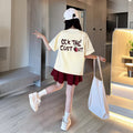 Girls' skirt-pants summer outfit  new style, trendy and cool summer clothes for mid-to-large children, kids' skirt set two-piece