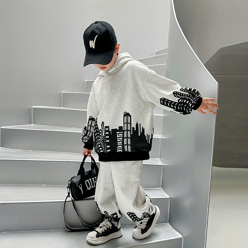 Autumn suitnew arrivalk-style medium david sweatshirt cool and stylish boy spring & fall style long sleeves cool clothes